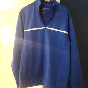 Blue nike golf pullover with zipper
